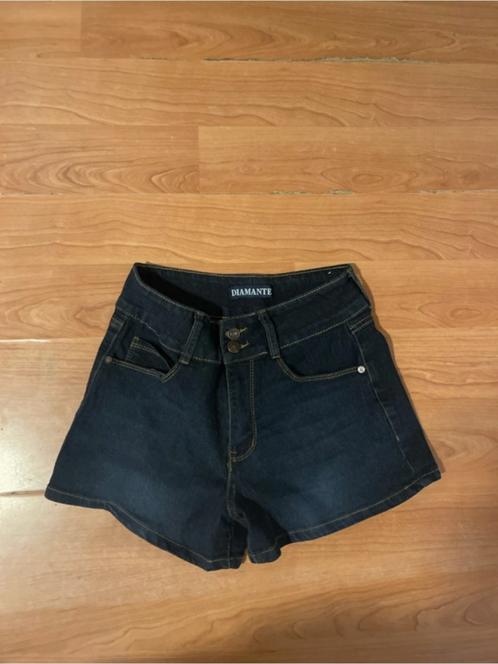 Dark Blue Denim High-Waist Women’s Shorts